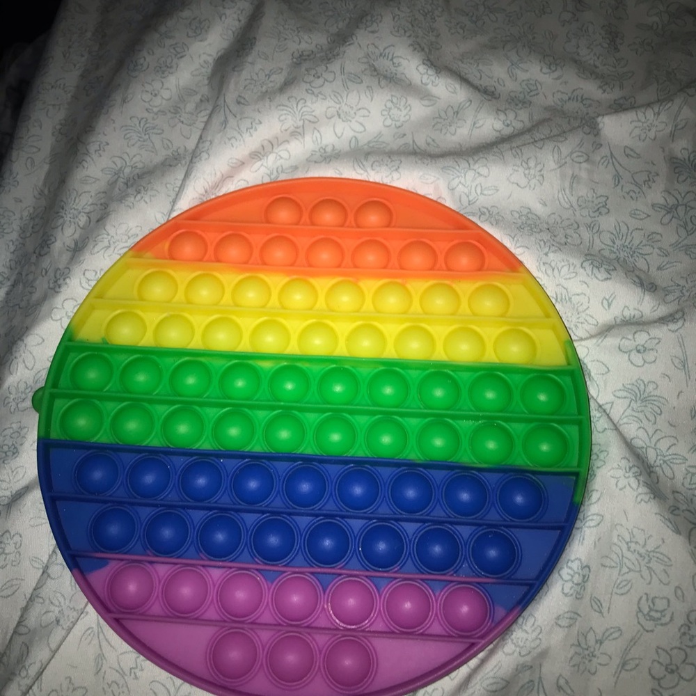 Rainbow Silicone Pop Bubble Fidget Toy - Multicolor Sensory Play